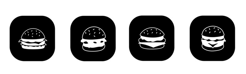 Poster - Burger icon in flat. A burger icon design. Stock vector.
