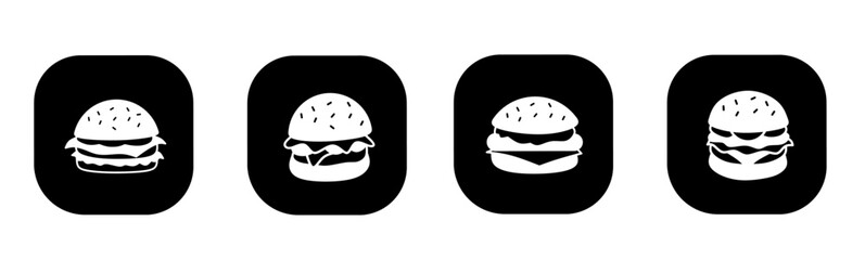 Poster - Burger icon in flat. A burger icon design. Stock vector.