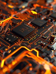 Poster - Futuristic Microprocessor Abstraction with Intricate Electronic Circuits