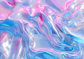 Wall Mural - Swirling blue, pink, and white liquid abstract background with vibrant colors and curves for beauty, art, and fashion design