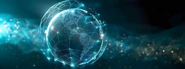 Poster - Cyber Sphere A Futuristic Digital Network Visualization