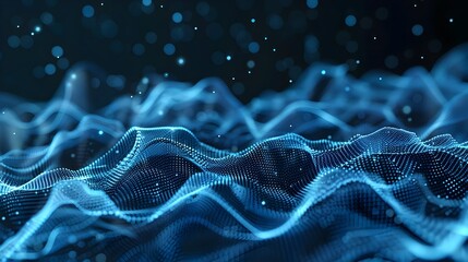 Poster - Striking Digital of Fluid Tech Waveform Shapes