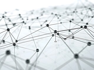 Poster - Interconnected Tech Nodes Forming Dynamic Digital Patterns