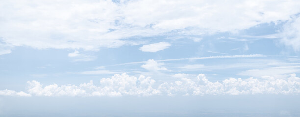 Wall Mural - panoramic beautiful sky with clouds.