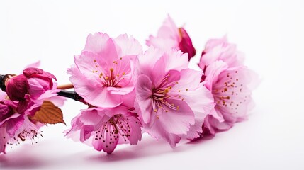 Wall Mural - Pink flower Isolated on white background 