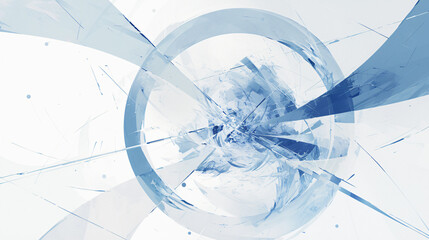 Poster - Abstract Blue Shapes for Technology Background with copy space text for Website
