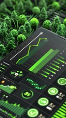 Poster - Sustainable Finance Tracking Dashboard with Green Charts and Eco Friendly Icons