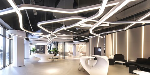 Poster - Intellectual property office, patent prototypes, creative displays, inspirational, spot lighting. 