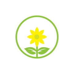 Sticker - flower logo icon