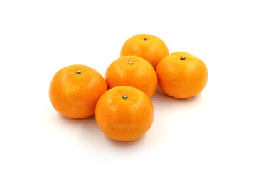 Canvas Print - oranges isolated on white background