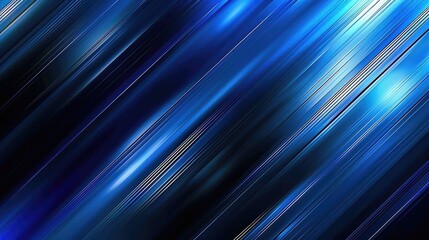 Wall Mural - abstract blue background with diagonal lines and glow