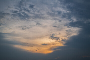 Wall Mural - beautiful sunset sky with clouds
