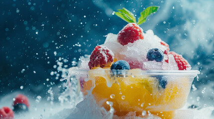 Wall Mural - a delicious looking snow cone, food photography