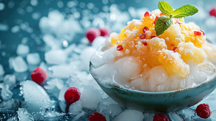 Wall Mural - a delicious looking snow cone, food photography