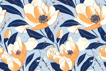 A mesmerizing continuous seamless petal motif for your creative design