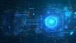 © daniel - Abstract vector blue technology concept background