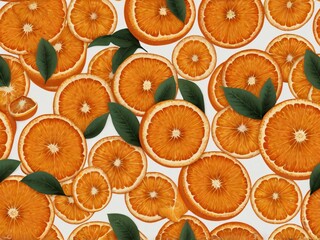 Wall Mural - pattern with oranges