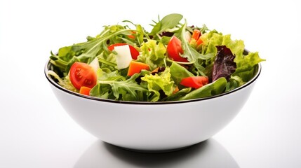 Wall Mural - Fresh Salad Isolated on white background 