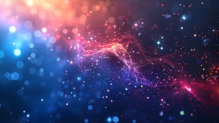 Wall Mural - Abstract technology background with particles