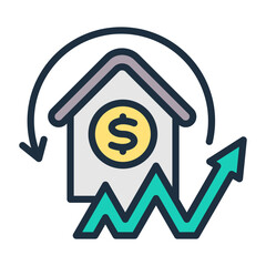 Sticker - Real Estate Roi Icon