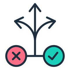 Sticker - Decision Matrix Icon