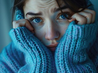 Poster - Person in blue sweater