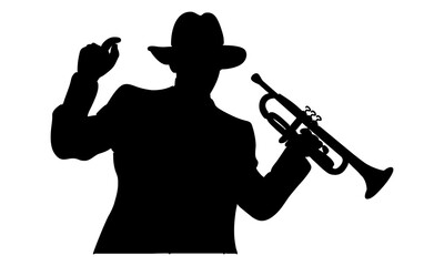 Wall Mural - silhouette of saxophone player vector illustration