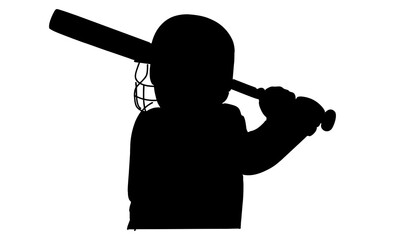 silhouette of baseball player vector illustration