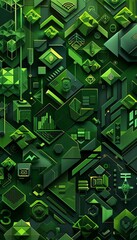 modern green design wallpaper