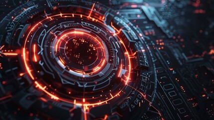Wall Mural - abstract circle futuristic technology background