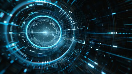 Wall Mural - abstract circle futuristic technology background
