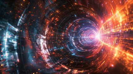 Wall Mural - abstract circle futuristic technology background