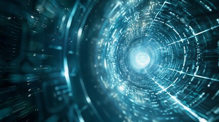 Wall Mural - abstract circle futuristic technology background
