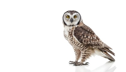 Wall Mural - Owl isolated on white background