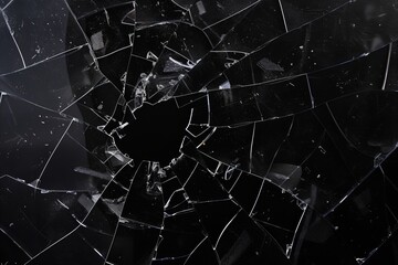 black background with shattered glass texture
