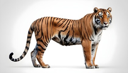 Wall Mural - Tiger isolated on white background