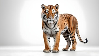 Wall Mural - Tiger isolated on white background