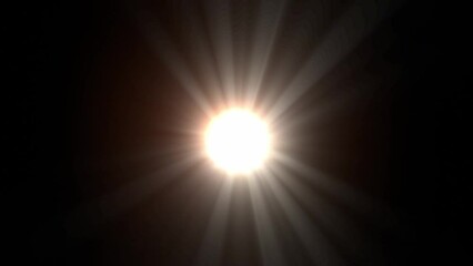 background of the sun shining in space at night. screen saver for events, presentations, etc.