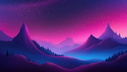 Mountain and grainy color, Dark blue purple grain texture gradient background magenta pink glowing color grainy poster banner design, grainy color wallpaper, 