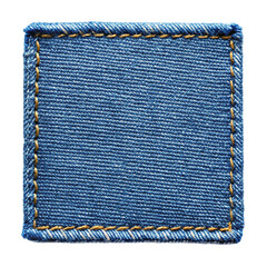 denim patch isolated on transparent background