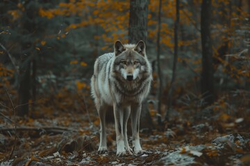 Canvas Print - a wolf in the woods