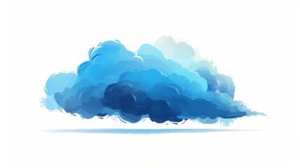 Wall Mural - Digital blue cloud icon. Cloud computing concept.