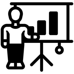 Wall Mural - training presentation icon