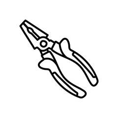 Pliers Outline Icon, Vector illustration