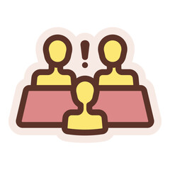 Canvas Print - group meeting sticker