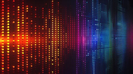Poster - A digital artwork featuring a gradient mesh pattern with a rainbow color scheme.