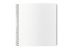 © Usama - The Enigmatic Elegance of a White Spiral Notebook on a White or Clear Surface PNG Transparent Background..
