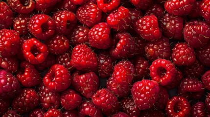 Wall Mural - The fresh ripe raspberries