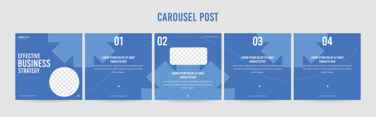 Wall Mural - stunning carousel post template, editable social media layout design, business instagram & linkedin 