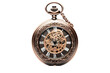 © Usama - Times Embrace: A Pocket Watch Bound in Chains on a White or Clear Surface PNG Transparent Background..